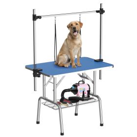 42 Inch Foldable Dog Grooming Table for Home with Adjustable Arm, Noose, Non-Slip Surface, and Storage Mesh Tray 42 Inch Foldable Dog Grooming Table for Home with Adjustable Arm, Noose, Non-Slip Surface, and Storage Mesh Tray